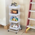 thumbnail image 5 of 4-Tier Metal Rolling Utility Storage Cart, Multipurpose Organization, 5 of 9