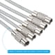 thumbnail image 4 of Uxcell 3.5" Cable de llavero de alambre 5 paquetes Anillo de llave de acero inoxidable Plata, 4 of 6