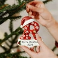 thumbnail image 4 of Taicans ‌Personalized Initial Christmas Tree Ornaments A-Z | 2025 Merry Christmas Red Glitter Hat Snowflake Bell Holly Berry,3.15in Letter Ornaments,Holiday Decorations for Family Tree,Perfect Gift, 4 of 8