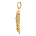 thumbnail image 2 of 14k Gold Two-tone Mezuzah with Shin Charm Pendant, 2 of 7