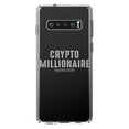 thumbnail image 1 of DistinctInk Clear Shockproof Hybrid Case for Samsung Galaxy S10+ PLUS (6.4" Screen) - TPU Bumper Acrylic Back Tempered Glass Screen Protector - Crypto Millionaire - Coming Soon, 1 of 2