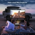 thumbnail image 3 of Projector with WiFi and Bluetooth, Upgrade Outdoor Projector, Mini Movie Projector Supports 1080P Synchronize Smartphone Screen by WiFi/USB Cable for Home Entertainment (WiFi), 3 of 8