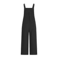thumbnail image 4 of JINMGG Suspender Jumpsuits for Women Plus Size Solid Color Loose Leg Pant With Pocket Fashion Casual Womens Jumpsuits 50% Off Clearance, 4 of 5