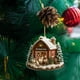 thumbnail image 5 of Adornos de granja de pollos 2025. Adorno navideño de madera de gallinero para amantes de los adornos de granja., 5 of 5