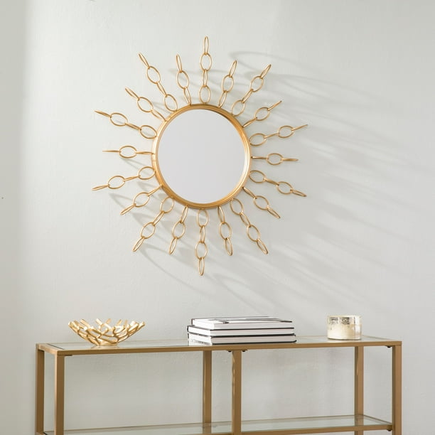 Sigal Oversized Gold Starburst Mirror Glam Soft Com Sigal Oversized Gold Starburst Mirror, Madison Park Fiore Sunburst Mirror Small Gold