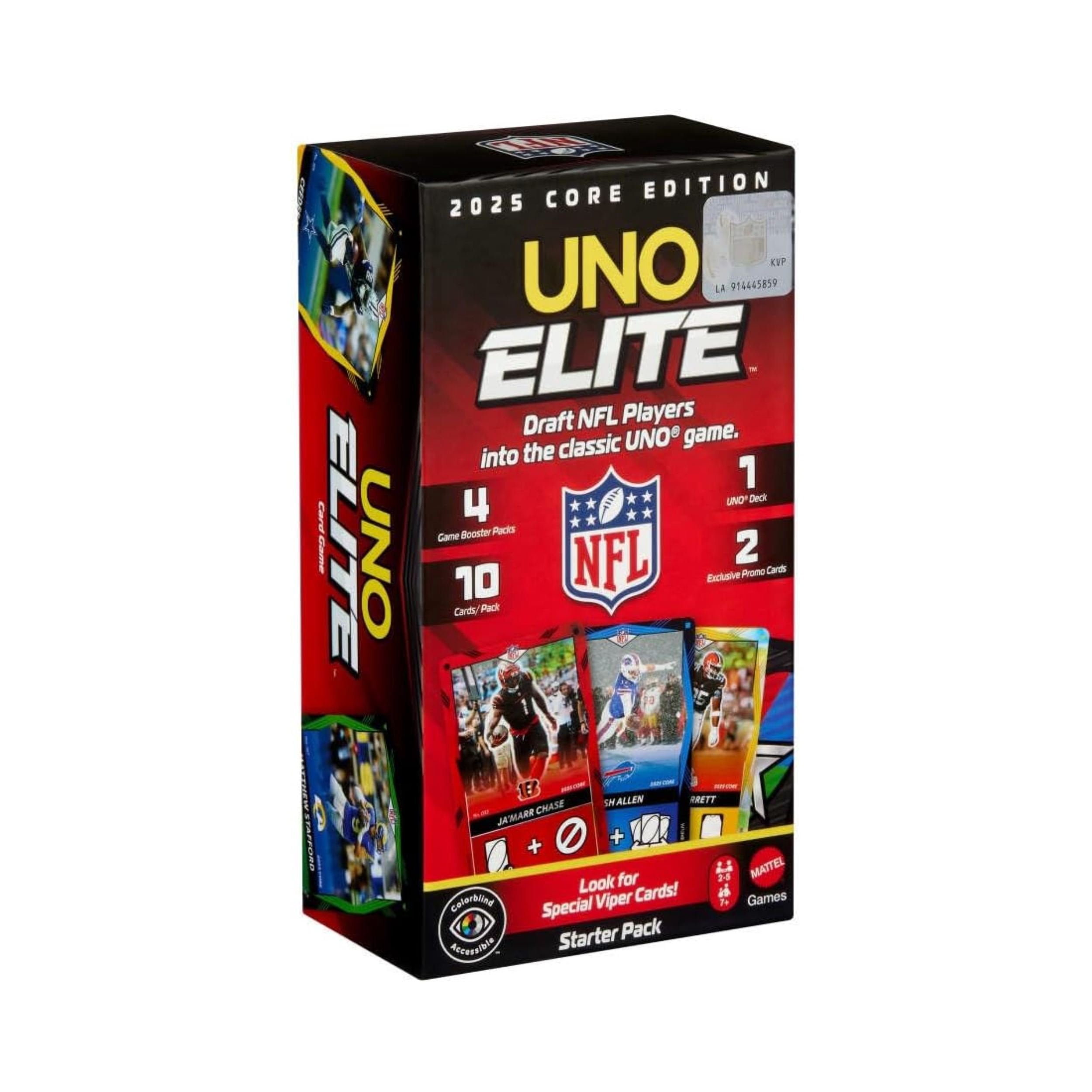 Mattel UNO Elite 2025 Core Edition NFL Starter Pack Card Game Sealed - 1 Pack
