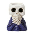 thumbnail image 2 of Taicans Spooky Halloween Skull Candle Holder,Spooky Candlestick Resin Ornaments,Resin Gothic Tea Light Holders Skull Home Decoration Novelty Craft Collection for Halloween,Day of the Dead Decorations, 2 of 5