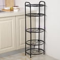 thumbnail image 4 of 5-Tier Kitchen Pot Rack, Kitchen Storage Shelves Multifunctional Metal Corner Shelf Stand Standing Pot Rack for Organizer Stainless Steel Cookware Stand, 4 of 6
