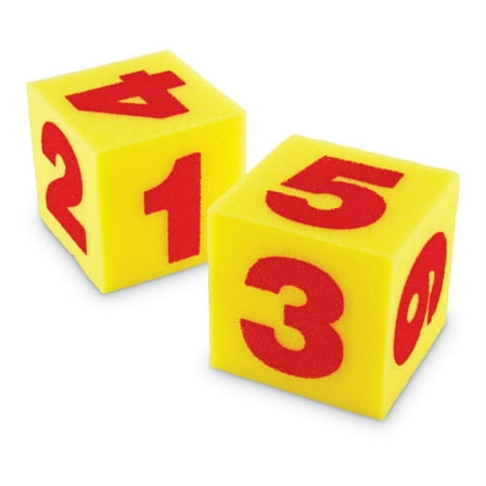 Learning Resources Giant Soft Number Cubes, Early Math Manipulatives, Set of 2, Ages 3,4,5 