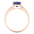 thumbnail image 4 of 2.5ct oval cut blue tanzanite 14k rose gold Bridal Wedding Engagement Promise Anniversary Ring for Women size 10.25, 4 of 7
