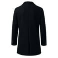 thumbnail image 7 of HAXMNOU Men Wool Coat Winter Trench Coats Long Sleeve Button Up Jacket Outwear Overcoat&nbsp; Navy XL, 7 of 7