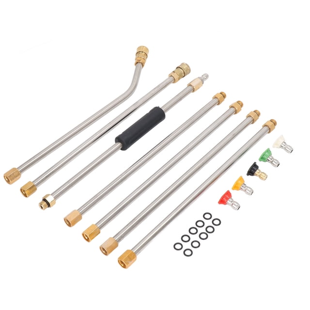 Power Washer Extension Wand, Gutter Tool Efficient Safe 4000PSI With 5 Nozzle Tips For Car