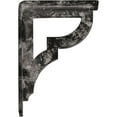 thumbnail image 3 of Ekena Millwork 1 1/2"W x 5 1/2"D x 8"H Bradford Wrought Iron Bracket, (Single center brace), Antiqued Warm Silver, 3 of 10