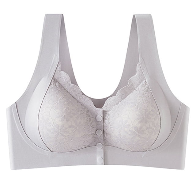 HongQid Women's Bra Seamless Stretch Wireless Front Closure Comfort Bra