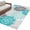 turquoise, variant on Pink Blue Grey Sunflowers Area Rugs 2.7'x5', Washable Small Throw Rugs for Kitchen Bedroom, Boho Retro Floral Rustic Blossom Indoor Outdoor Rug Non-Slip Low Pile Carpet Runner Reversible Floor Mats