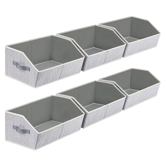 Organizadores de armario Homsorout, grandes, de color gris claro, 6 paquetes