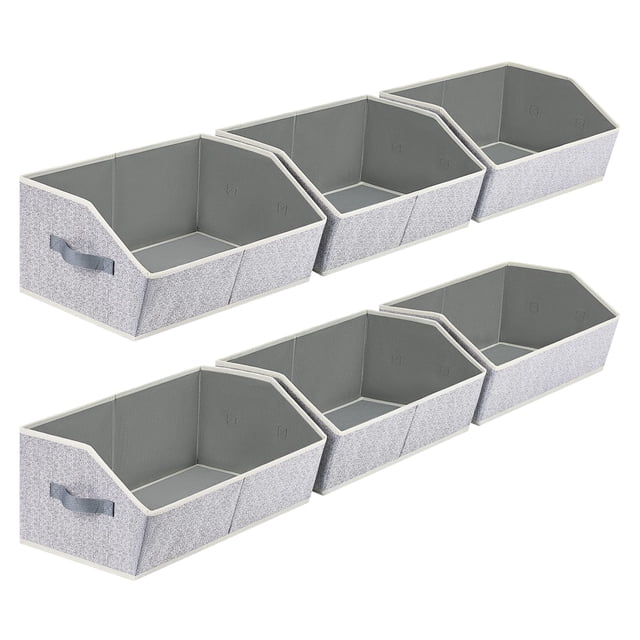 Organizadores de armario Homsorout, grandes, de color gris claro, 6 paquetes