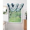 thumbnail image 2 of Waterfall Valances for Windows, Turquoise Forest Kitchen Sheer Valance Curtains, Mountains Birds Fog Tree Scenery Rod Pocket Elegant Swag Valances for Living Room Bedroom, 47.2"x38.5", 3 Panel, 2 of 8