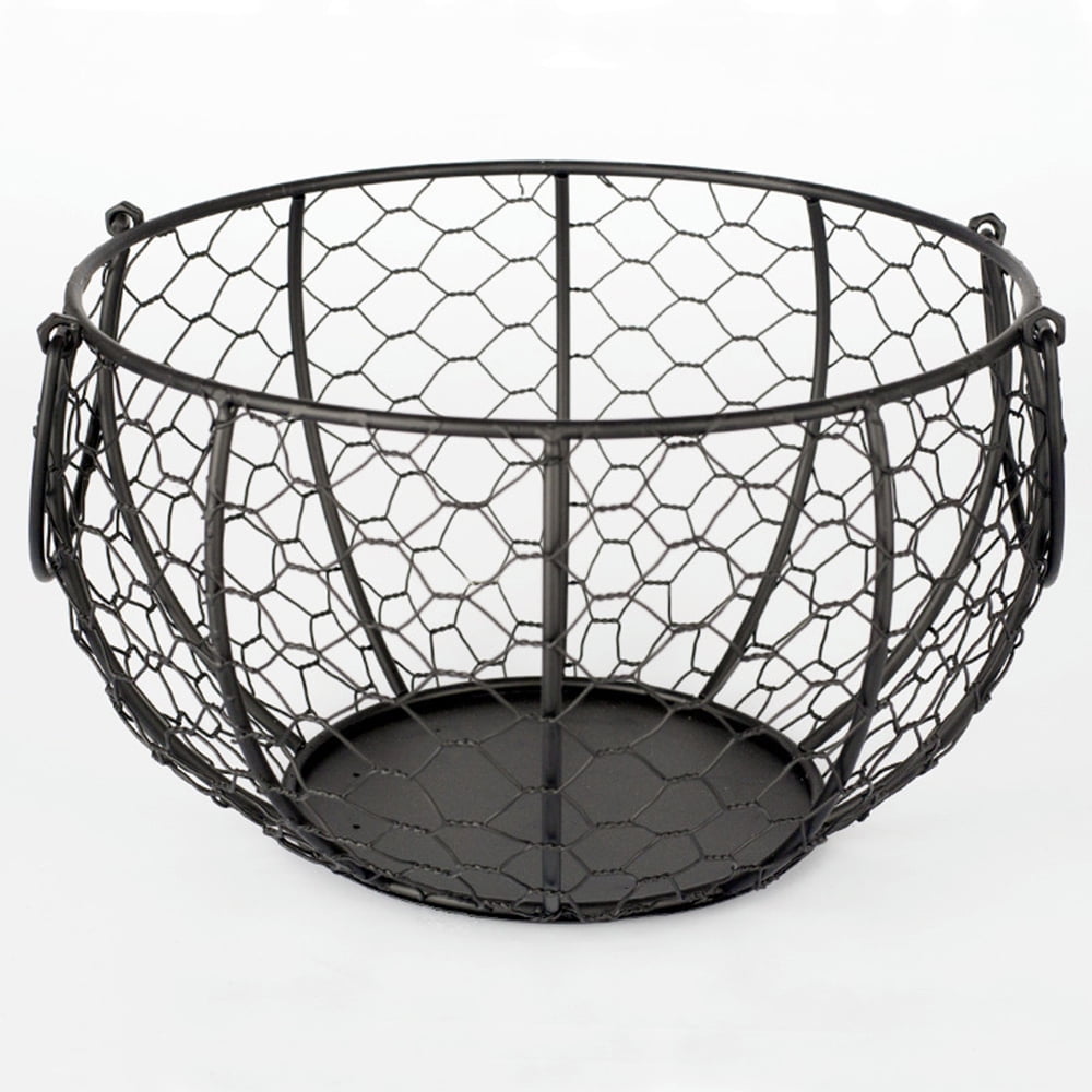 Kitchen Iron Chicken Egg Storage Basket Snack Fruit Holder Collection