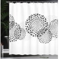 thumbnail image 3 of Ambesonne Abstract Shower Curtain, Modern Design Surreal Dots, 69"Wx84"L, Dark Grey, 3 of 4