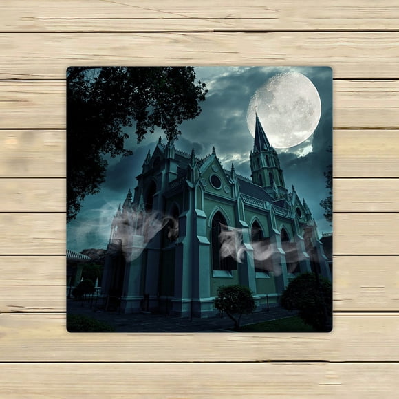 BSDHOME Serviette Pleine Lune, Serviette à Main d'Halloween pour Église et Château, Serviettes de Bain, de Salle de Bain et de Douche, Serviette de Plage 13 X 13 Pouces
