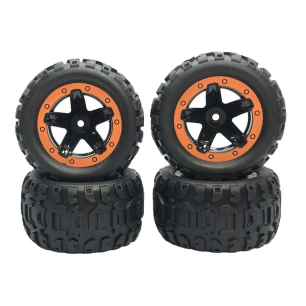 4 Neumáticos Goma Para Coche RC Cgtredaw 1/16 1/14 1/12 144001 124018 16889 Naranja
