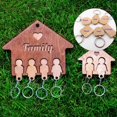 thumbnail image 4 of Wood Blank Keychain Ring Home Door Tags Pendant Car Key Chain Holder Backpack Purse Decoration Keyrings DIY Signs Tag Making Ornament Type 3, 4 of 7