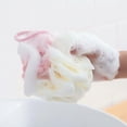 thumbnail image 7 of Bathroom Essentials: Soft Mesh Luffa Net Sponge Bath Sponges Shower Puffs Body Puff Shower Loofahs Body Scrubber Shower Scrunchies for Body Wash Men Women Pink 1PC, 7 of 7