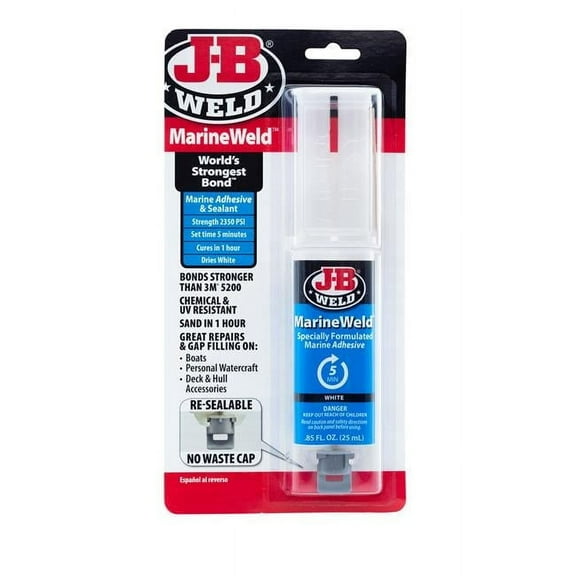 JB Weld 8437493 MarineWeld Epoxy Adhesive, 0.85 oz