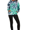 thumbnail image 4 of Pure Essence Tie Dye Long Sleeve Fleece Pullover Hoodie for Women, 4 of 6