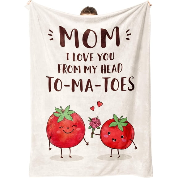 Gifts for Mom Christmas Unique Mom Birthday Gifts to Ma Toes Blanket Valentines Day Mothers Day for Mother from Daughter Son Soft Cozy Flannel Throw Blanket 60"x50"