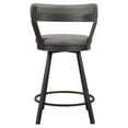 thumbnail image 4 of Pemberly Row Metal Counter Height Swivel Stools in Dark Gray (Set of 2), 4 of 5
