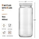 thumbnail image 2 of [Botellas de jugo de vidrio] AOZITA 480 ml con 2 pajitas y 2 tapas, paquete de 8, 2 of 7