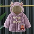 thumbnail image 1 of LOVZFMLL Vestes pour Filles Noël Manteau à Manches Longues pour Enfants Col Rond Bas à Manches Longues Peluche 2-3 Ans, 1 of 3