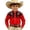 Red, variant on Boys Long Sleeve Western Print Shirt Cowboy Top Casual Button Up Blouse Youth Clothes