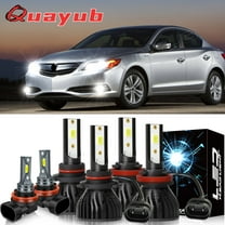 Bright 6000k Quayub Bulbs For Acura ILX 2013 2014 2015 LED Headlight Hi Low Beam Fog Light Bulbs 6x White