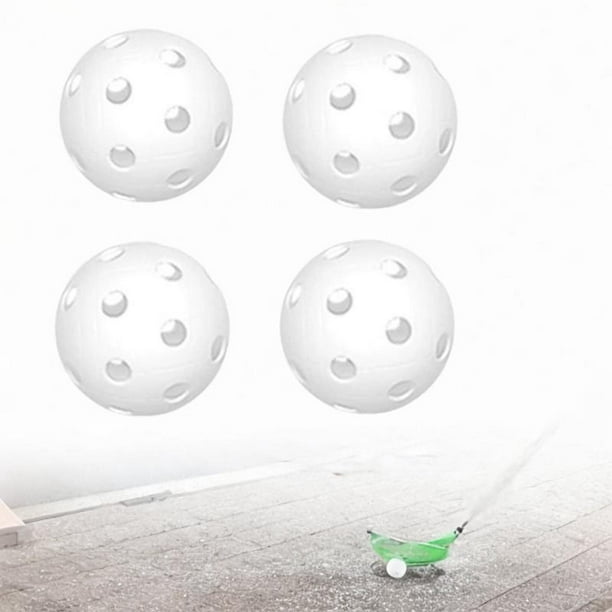 4 Piezas Bolas de Floorball Bolas de Unihockey de Repuesto Bolas de Competencia para Equipos Gimnasio de práctica en Interiores y Exteriores