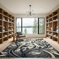 thumbnail image 2 of ODIKA 6'x9' Machine Washable Non-Slip Area Rug, Art Nouveau Black High Traffic Rug, Gray, 1103103, 2 of 7