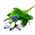 thumbnail image 2 of Yirtree 1 Bouquet 15 Heads Multicolor Tulips Artificial Flowers Faux Tulip Stems Real Feel PU Tulips for Easter Spring Wreath Wedding Bouquet Centerpiece Floral Arrangement Cemetery Table Décor, 2 of 8