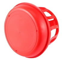 FRCOLOR Chicken Feed Bucket with Guardrails Poultry Feeder Plastic Feed Dispenser for Breeding Farming