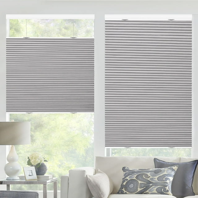 Top Down Bottom up Blackout shades, Cellular Honeycomb Window Blinds, Blackout White+70 1/2"W x 72"H, Fashion Simple Elegant Shade, Custom Sized