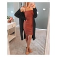thumbnail image 3 of Womens Solid Color Long Sleeve Open Front Knit Sheer Cardigans Lightweight Kimono Long Sweater, 3 of 3
