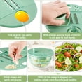 thumbnail image 6 of 3-in-1 Large Salad Spinner with 5-Blade Slicer & Egg Strainer - 5.3 Qt Heavy-Duty Vegetable Washer Dryer, Non-Slip Base, Space-Saving Salad Spinner Bowl for Lettuce Fruit Veggie, Easy Clean for Home, 6 of 7