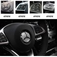 thumbnail image 3 of Adhesivo decorativo para volante con emblema de cristal brillante compatible con Mercedes-Benz (plata) JAMW Sencillez, 3 of 5