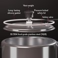 thumbnail image 4 of Triply Inner Lid Stainless Steel Pressure Cooker - 5 Liters, Silver | Stay Cool Handles, Even Heat Distribution - Gas & Induction Campatible, 4 of 5
