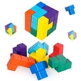 thumbnail image 3 of Bloques de construcción, cubos de construcción mágicos, juguetes, cubos de construcción, juegos para bebés, cubo antiestrés, construcción para niños adultos, 3 of 5