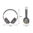 thumbnail image 3 of Bluetooth headphones with up to 40 hours battery, microphone for call, foldable and comfortable, Android and iOs compatible - Dark Gray, 3 of 9