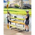 thumbnail image 2 of Kayak Storage Rack for 2-6 Kayaks Freestanding Kayak Rack for Outdoor Storage with Movable Wheels, Heavy-Duty Steel Kayak Hanger Holder with Hanging Straps, 2 of 6
