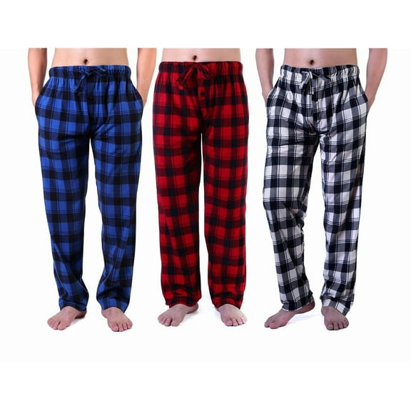 Different Touch Microfleece Pajama Bottoms (Men’s Big & Tall), Super Soft, Warm (3-Pack)