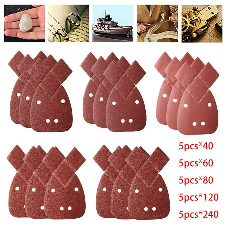 70Pcs 40-320 Grit Mouse Sanding Sheets Sandpaper For Black & Decker Palm  Sander